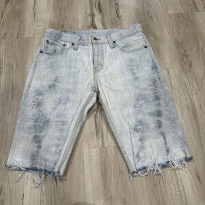 Levis 511 Slim Jean Shorts‎ Sz 30 Cut Offs Raw Hem